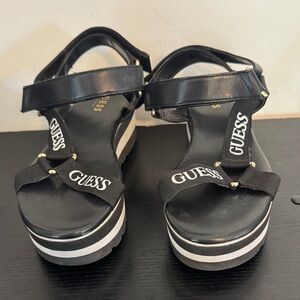 GUESS Black Platform Sandals